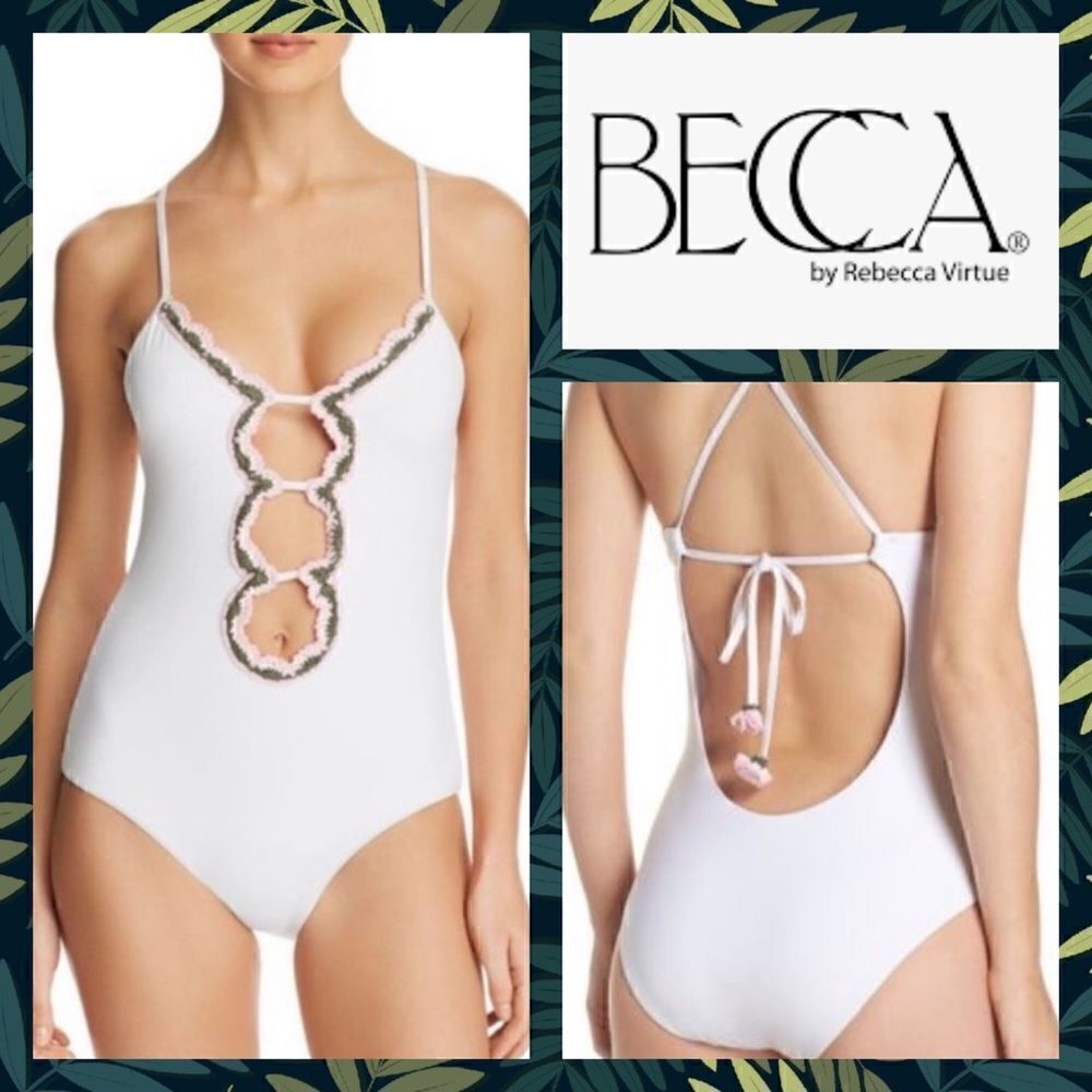 Nwt Msrp $144 Becca Medina One-Piece Swimsuit Women's Size Medium